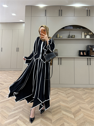 Luke Asimetrik Kesim Biyeli Etekli Takım Siyah (5709) 