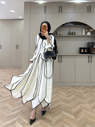 Luke Asimetrik Kesim Takım Ekru (5709)