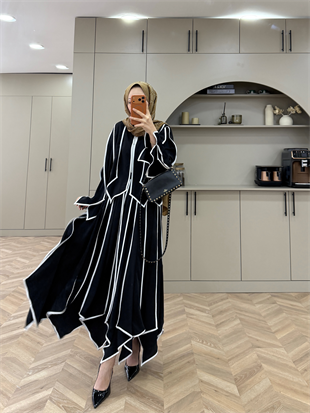 Luke Asimetrik Kesim Biyeli Etekli Takım Siyah (5709) 