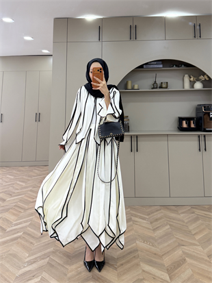 Luke Asimetrik Kesim Takım Ekru (5709)