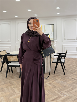 Lulus Modal Etekli Takım Mürdüm (5732)