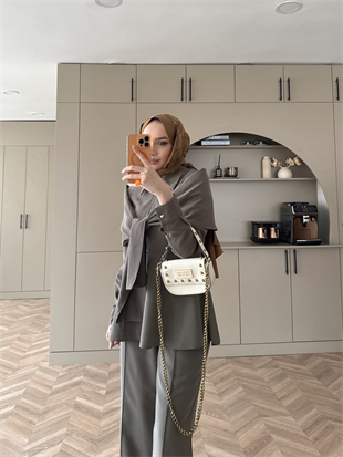 Lumar Pelerin Detaylı Pantolonlu Takım Haki (2364)