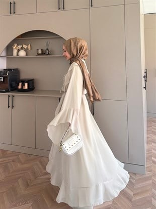 Lumira Abaya Pantolonlu Takım Çağla Yeşili (8578)