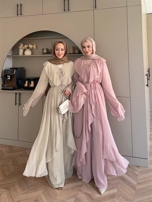 Lumira Abaya Pantolonlu Takım Çağla Yeşili (8578)