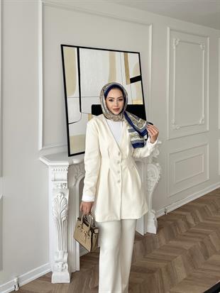 Luna Pantolonlu Takım Bej