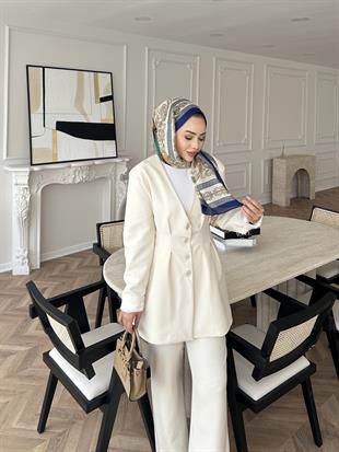 Luna Pantolonlu Takım Bej