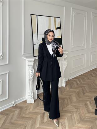 Luna Pantolonlu Takım Siyah 