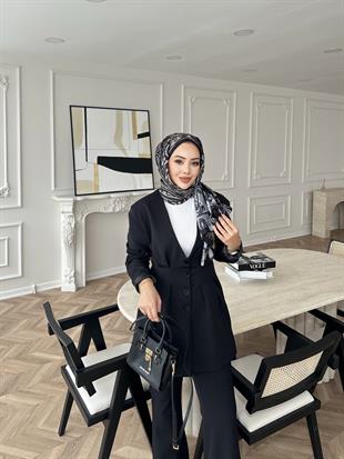 Luna Pantolonlu Takım Siyah 