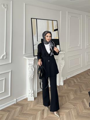 Luna Pantolonlu Takım Siyah 