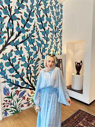  Lusy Taşlı Takım Bebe Mavisi