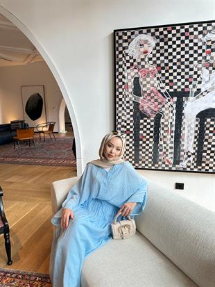  Lusy Taşlı Takım Bebe Mavisi