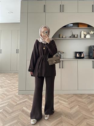 Luther Triko Takım Kahve