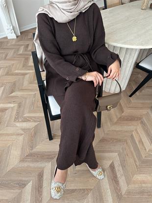 Luther Triko Takım Kahve