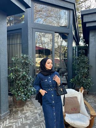 Mabel Kot Elbise Koyu Mavi