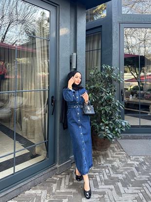 Mabel Kot Elbise Koyu Mavi