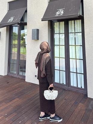 Magnus Triko Etekli Takım Acı Kahve