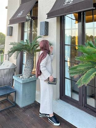 Magnus Triko Etekli Takım Bej