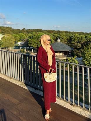 Magnus Triko Etekli Takım Bordo