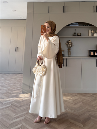 Mahsa Saten Etekli Takım Bej (2361)