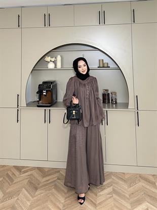 Maisa Pantolonlu Takım Kahve