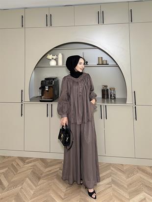 Maisa Pantolonlu Takım Kahve