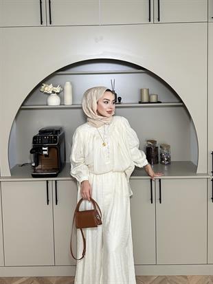 Maisa Pantolonlu Takım Krem