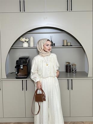 Maisa Pantolonlu Takım Krem