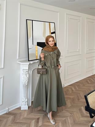 Maison Ceketli Etekli Takım Haki