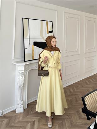 Maison Ceketli Etekli Takım Sarı