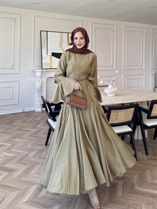 Maldiv Fırfırlı Elbise Çağla (228)