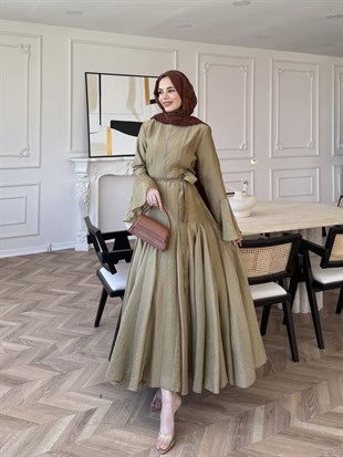 Maldiv Fırfırlı Elbise Çağla (228)