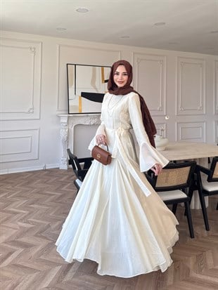 Maldiv Fırfırlı Elbise Sarı (228)