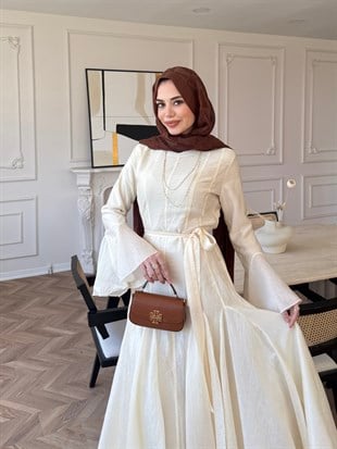 Maldiv Fırfırlı Elbise Sarı (228)