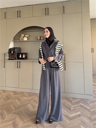 Mantra Polo Yaka Pantolonlu Takım Antrasit (4593)