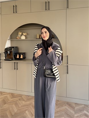 Mantra Polo Yaka Pantolonlu Takım Antrasit (4593)
