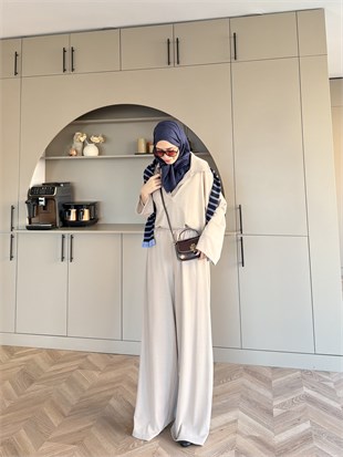 Mantra Polo Yaka Pantolonlu Takım Bej (4593)
