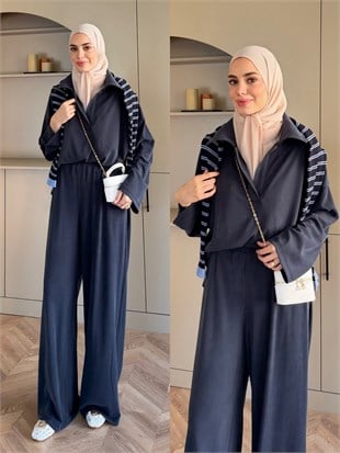 Mantra Polo Yaka Pantolonlu Takım Lacivert (4593)