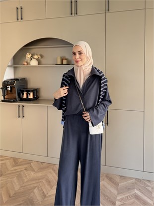 Mantra Polo Yaka Pantolonlu Takım Lacivert (4593)