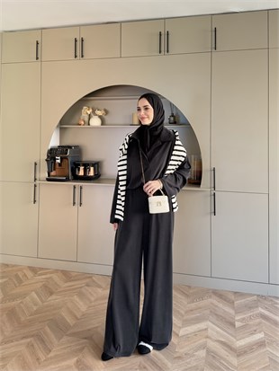Mantra Polo Yaka Pantolonlu Takım Siyah (4593)