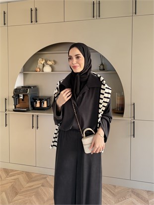 Mantra Polo Yaka Pantolonlu Takım Siyah (4593)