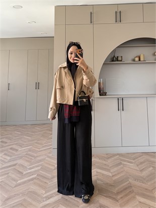 Marais Düğme Detaylı Trençkot Camel (0059)