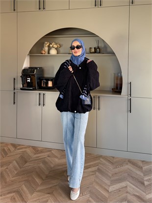 Maren Kadife Bomber Ceket Lacivert(4563)