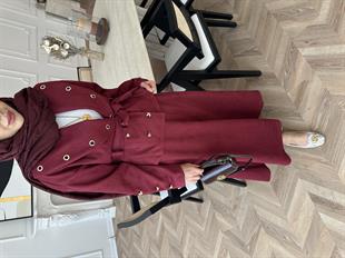 Margret Süet Etekli Takım Bordo