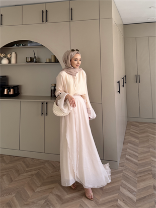 Marine Bağlamalı Etekli Takım Bej (5740)