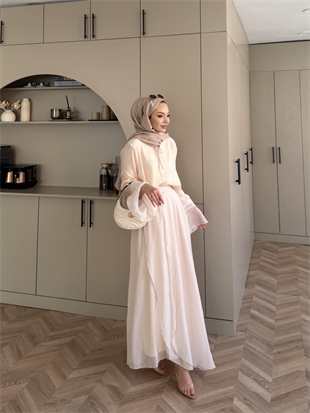 Marine Bağlamalı Etekli Takım Bej (5740)