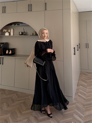 Marine Bağlamalı Etekli Takım Siyah (5740)