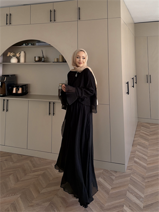 Marine Bağlamalı Etekli Takım Siyah (5740)