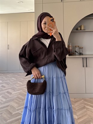 Maris Tensel Gömlek Acı Kahve (5050)