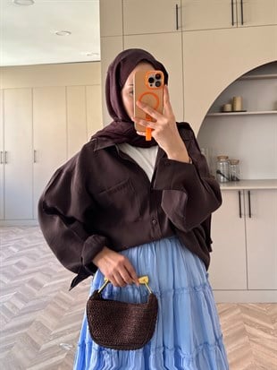 Maris Tensel Gömlek Acı Kahve (5050)