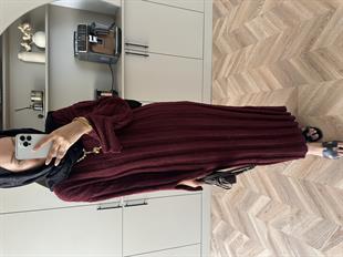 Marissa Triko Elbise Bordo